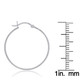 Sterling Silver 1.2mm-Wide 1-Inch Hoop Earrings product