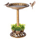 28" Vintage Birdbath with 4 Planters  product