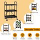 Folding Collapsible Heavy-Duty 3-Shelf Tool Cart product