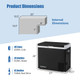 53-Quart Portable Dual Zone 12V Car Fridge/Freezer product
