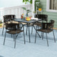 32 x 32-Inch Heavy-Duty Outdoor Dining Table with Umbrella Hole product