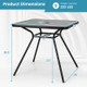 32 x 32-Inch Heavy-Duty Outdoor Dining Table with Umbrella Hole product
