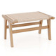 Teak Wood Ottoman Footstool with Braided Rope product