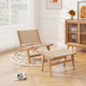 Teak Wood Ottoman Footstool with Braided Rope product