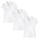 Girls' 3-Button Short Sleeve School Uniform Polo Shirt (3-Pack) product