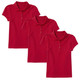 Girls' 3-Button Short Sleeve School Uniform Polo Shirt (3-Pack) product
