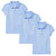 Girls' 3-Button Short Sleeve School Uniform Polo Shirt (3-Pack) product
