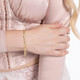 7-Inch 14K-Gold-Plated .925 Sterling Silver 3mm Solid Cuban Diamond-Cut Bracelet product