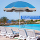 6.5 Feet Outdoor Fringe Patio Umbrella with Carrying Bag product