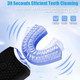 Electric Ultrasonic U-Shaped Toothbrush Bristles 360 Degree Automatic Fully Automatic Intelligent Cleaning Sonic (Black) product