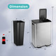 16-Gallon Dual Step Stainless Steel Trash and Recycle Bin product