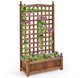 Solid Wood Planter Box with Trellis product