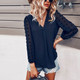 Women's Dotted Sleeves V-Neck Blouse product