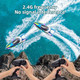 RC Boat for Kids 8-12,  Fast Remote Control Boat with LED Lights, 2.4G RC Electric Boats Pool and Lakes Toys for Adults (Transparent Blue) product