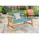 2-Person Acacia Wood Yard Bench for Balcony and Patio product