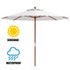 Goplus 9.5 ft Patio Rope Pulley Wooden Umbrella product