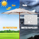 Goplus 9.5 ft Patio Rope Pulley Wooden Umbrella product