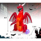 8-Foot Halloween Inflatable Blow-up Red Dragon with Skull product