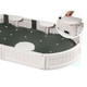 6-Foot Kids' Oval Sandbox with Built-in Corner Seat & Bottom Liner product