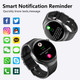 Smartwatch 1.55 Inch Screen with SOS Call Fall Detection and ECG Body Monitoring Sports Activity Tracker Brown leather strap product