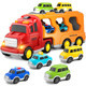 Construction Toddler Truck Toys for Age 3+ Boys,5-in-1 Cartoon Car Toy TruckToy for Toddlers,Truck Toys for Kids,Christmas Birthday Gifts for Girls Age 3+ product