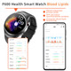 Smartwatch 1.55 Inch Screen with SOS Call Fall Detection and ECG Body Monitoring Sports Activity Tracker Black leather strap product