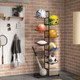 Metal Sports Ball Holder with 7 Removable Hanging Rods & Side Basket product