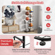 Metal Sports Ball Holder with 7 Removable Hanging Rods & Side Basket product