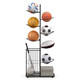 Metal Sports Ball Holder with 7 Removable Hanging Rods & Side Basket product