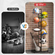Metal Sports Ball Holder with 7 Removable Hanging Rods & Side Basket product