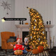 6/7-Foot Artificial Halloween Tree with Bendable Top Section & Warm Light product