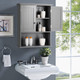 Wall-Mounted Bathroom Cabinet Storage Organizer with Doors & Shelves product