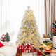 4.5/6/7-Foot Pre-Lit Snow Flocked Christmas Tree with Warm White LED Lights product
