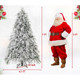 4.5/6/7-Foot Pre-Lit Snow Flocked Christmas Tree with Warm White LED Lights product