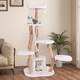 66-Inch-Tall Solid Wood Modern Cat Tree Tower with Perch product