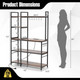 5-Tier Bakers' Rack with Power Outlets and 10 S-Shaped Hooks product