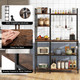 5-Tier Bakers' Rack with Power Outlets and 10 S-Shaped Hooks product