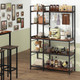 5-Tier Bakers' Rack with Power Outlets and 10 S-Shaped Hooks product