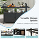 Outdoor Bar Cart with Tempered Glass Top  product