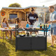 Outdoor Bar Cart with Tempered Glass Top  product