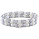 6-7mm Grey & White Freshwater Pearl Double-Row Stretch Bracelet product