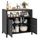 Rattan Storage Cabinet with Acacia Wood Countertop product