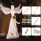 5-Foot Pre-Lit 3D Glittered Christmas Angel with 100 Warm White Lights product