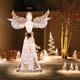 5-Foot Pre-Lit 3D Glittered Christmas Angel with 100 Warm White Lights product