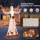 5-Foot Pre-Lit 3D Glittered Christmas Angel with 100 Warm White Lights product