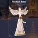 5-Foot Pre-Lit 3D Glittered Christmas Angel with 100 Warm White Lights product