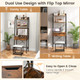 Ladder Vanity Desk Set with Flip-Top Mirror and Cushioned Stool product