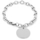 Personalized Dangling Circle Tag Bracelet in Stainless Steel product