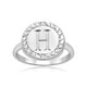 Initial Diamond Pinkie Ring in Sterling Silver product