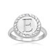 Initial Diamond Pinkie Ring in Sterling Silver product
